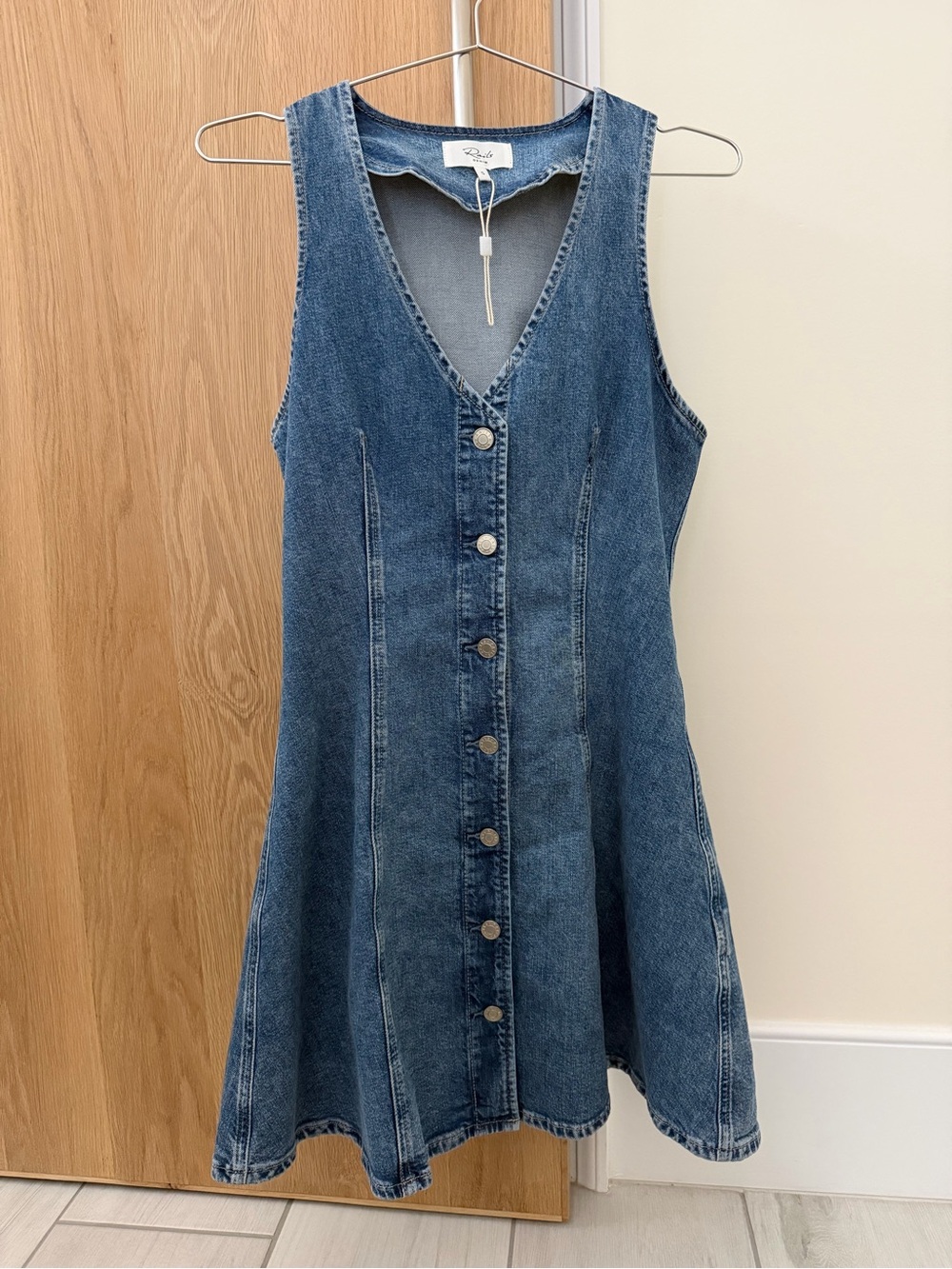 Rails Women's Anaheim Denim Button-Front V-Neck Dress - Blue